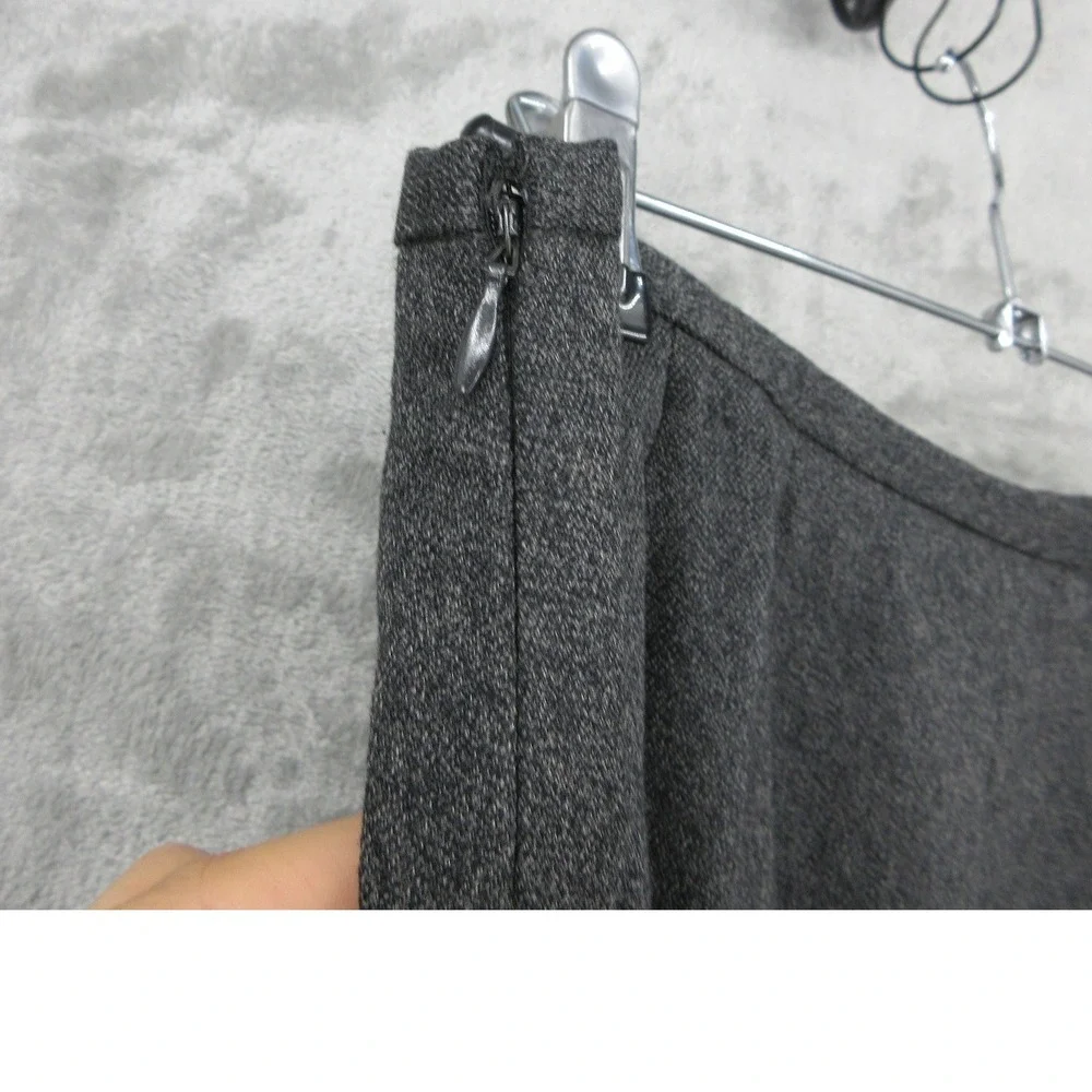 Ann Taylor LOFT Skirt Womens Size 0 Wool Blend Embroidered Velvet Trim Office